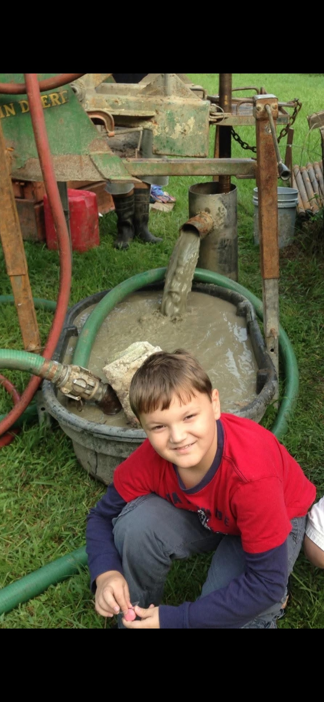 Collin on the rig as a boy